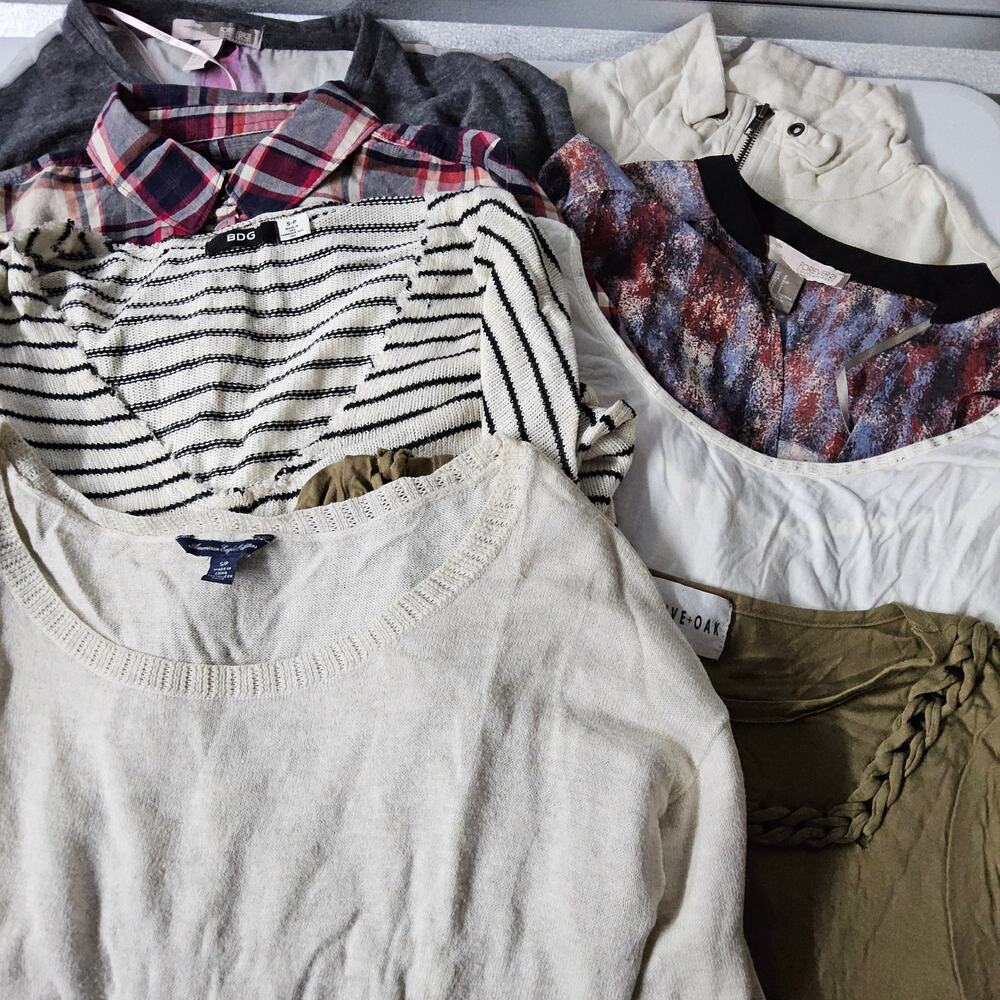 Mixed Brand Tops Jacket Bundle Women Size S Multicolor Casual Boho‎ Lot 8pc